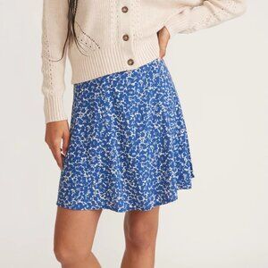 Marine Layer Blue and White Mini Skirt